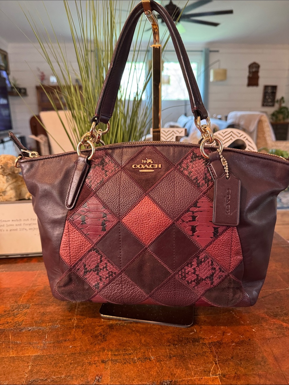 Coach Kelsey Small Satchel in Mixed Materials